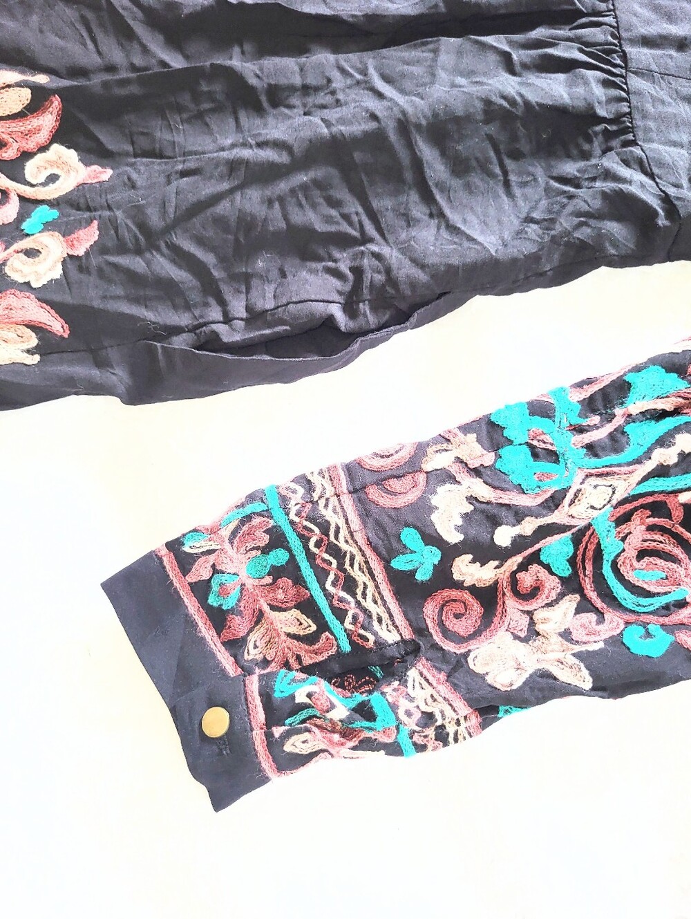 NWOT Anthropologie Floreat Avery Floral Embroidered Peasant Mini Dress Boho XS - Picture 14 of 16